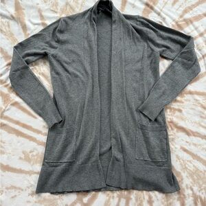 Pink Clover Grey Open Front Cardigan